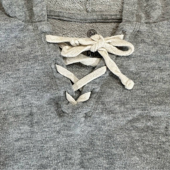 SO Heather Gray Lace-Up Sweatshirt - Picture 4 of 9